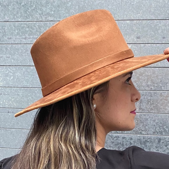 Joanna Indiana Suede Flat Brim Hat Accessories | Joanna Indiana Suede Flat Brim Hat | Poshmark main image 4